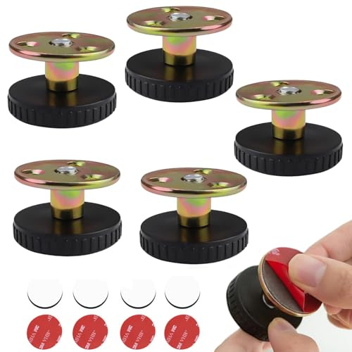 5 Stück Verstellbare Möbelfüße, 46–64 mm Möbel Höhenverstellbare Schrankfüsse, Kein Bohren, Schwerlast Metall Möbelfüße, Höhenverstellbare füsse für Möbel, für Schrank Bettfuß Sofas Tische Stühle