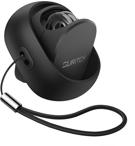 SURITCH Case Compatible with Loop Earplugs(Except Switch),360° Rotatable Carrying Case with Lanyard,Anti-Fall Storage Container Box for Loop Earplugs & Accessories(Loop Earplugs Not Included)（Black）