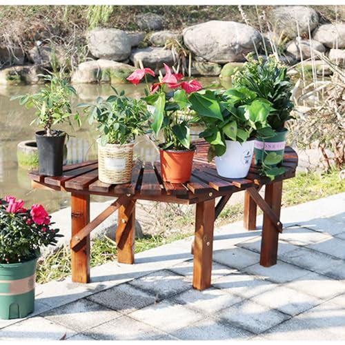 Outdoor Baumbank - Wrap Around Holzplatte Bank für Draußen, Runde Baumbank für Garten Terrasse, Naturkante Outdoor Bank für Entspannung Freizeit