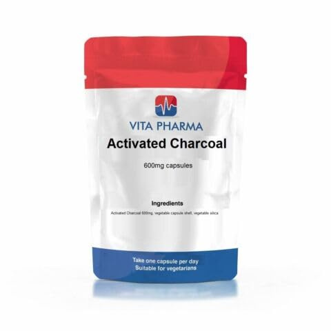 VITA PHARMA Activated Charcoal 600mg 30 Capsules