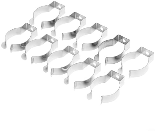 10er-Pack Federstahlklemmen, schwere Halteklammern, Feder-Terry-Clips, Werkzeug-Aufhänger, rostfreie Federklemmen zum Aufhängen, Küchen-, Haushalts-, Garten-, Garagenwerkzeug-Organisation (10 mm)