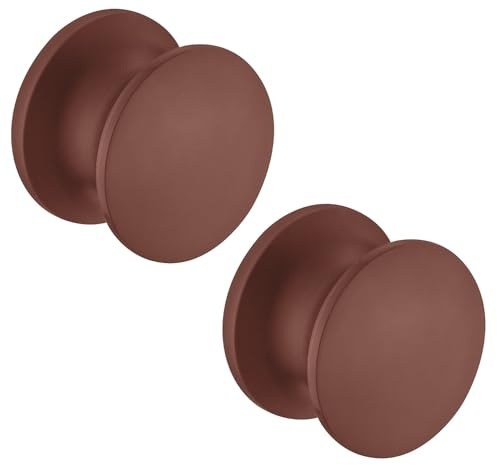 cyclingcolors 2x Druckknopf Drehstangenschloss 13-19mm Möbelschloss Zierschlüssel Schrankschloss Aufschraubschloss, Kunststoff, dunkelbraune Farbe