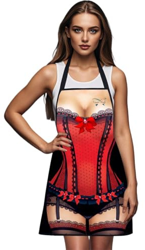 KUMSODE Frauen Chefkoch Küche Schürze Sexy Barbecue Kochen Schürze Geschenk Geburtstagsgeschenk