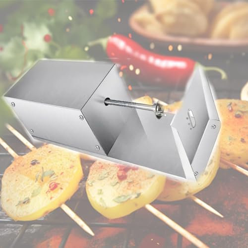 CWCQGH Tagliapatate Elettrico, Affettatrice a Spirale elettrica a Torre per Patate Tornado 1,5-2 mm di Spessore Uniforme Macchina tagliapatate attorcigliate