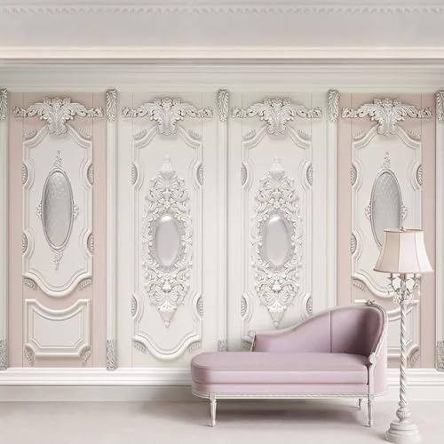 XLMING Sculpture En Plâtre En Relief 3D 3D Papier Peint Décoratif Bureau Salle à Manger Salon Chambre Coucher Canapé TV Mur-430cm×300cm
