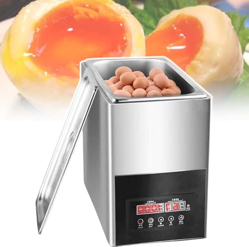 vnmudzeo Cuociuova Elettrico da Cucina, Display Digitale, Timer da 0 A 99 Minuti, Macchina Automatica per Uova alla Coque da 50 Litri, Acciaio Inossidabile