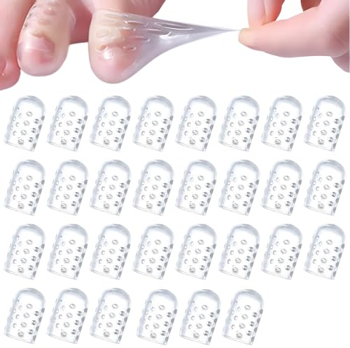 Protège Orteils, Protège Gros Petit Orteil Silicone, Protection doigt de pied Respirants, Protecteurs D'orteil Pour Cors Ampoules Callosités Ongles Incarnés (30 Pcs)