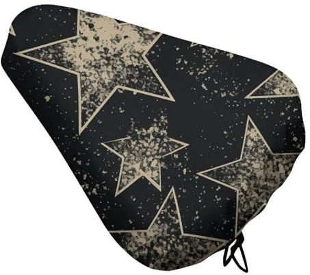 GHENBLT Star – Housse de coussin de siège de vélo douce rembourrée pour homme et femme, confortable, imperméable, avec cordon de serrage, coussin de remplacement pour VTT