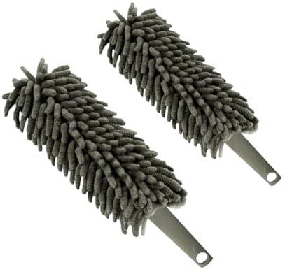 AHG 2 Pack Microfiber Chenille Duster – Extendable & Washable Dust Cleaner for Blinds, Ceiling Fans, Furniture & Electronics | Reusable Feather Duster for Home, Office & Hard-to-Reach Areas