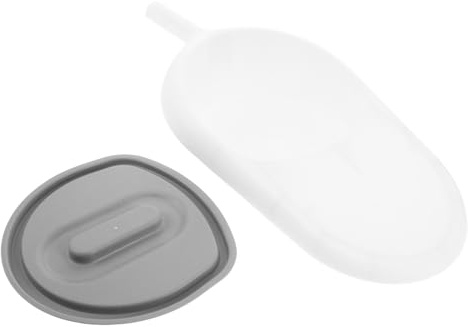 Gatuida Orinal Para Pacientes Postrados Con Mango Largo, Bacinilla Inclinada De Plástico Blanco y Gris, Sanitario Portátil Antidesbordamiento Para Cuidado Cama, Uso Hospitalario y Geriátrico