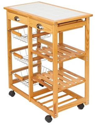 Carrello da cucina Carrello da cucina Carrello da cucina e sala da pranzo, scaffale portaoggetti rimovibile a 2 cassetti con ruote girevoli, carrello da pranzo Organizer da cucina Carrello d