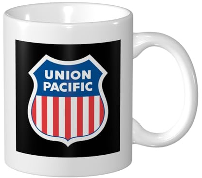 Kaffekopp Union Pacific Railroad motiv porslinsmugg med handtag keramikmugg för mjölk cappuccino hem