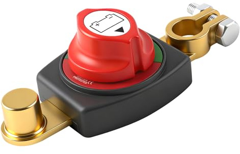Batterie Trennschalter 12v 24V Batterietrennschalter, Trennschalter Wasserdicht, Batterieschalter für Auto Motorrad Marine Boat Caravan Yacht Bus Boot Reisen