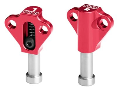 Aluminum 7075-T6 Alloy Machined Bump Stops for Vanquish 1/10 H10 Optic Yokohama RTR Sparco RTR VS4-10 Rock Crawler Upgrades - Red
