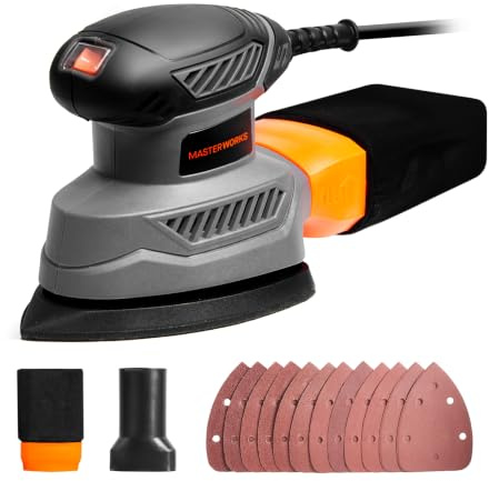 MasterWorx MasterWorks Detail Sander, 13000RPM Corded Triangle Mouse Sander