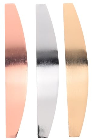 Healeved 3 Stück Metallfeile Langlebig und Rostfrei Halbmondförmige mit Austauschbarem Edelstahlkern für Nagelpflege für Professionelle Maniküre und Pediküre