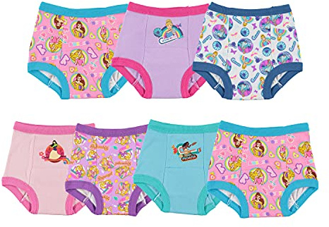 Disney Flickors prinsessbyxor multipack bebis och småbarn potträning underkläder, Printraining7pk, 3 År