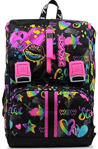 Seven Zaino Scuola Estensibile, Multicolore, Iridiscent, Zaino Doppio Scomparto Estensibile Tramite Zip Laterali, Scuola, Bambina e Ragazza