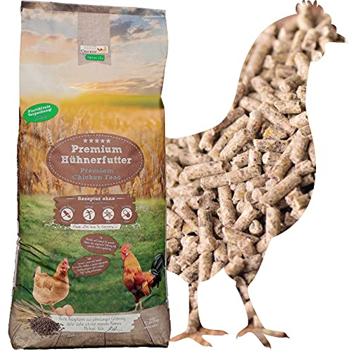 hühnergold Junghennenkorn 25kg Aufzuchtfutter Junghennen | Mit Leinsaat & Bierhefe für Wachstum & Entwicklung