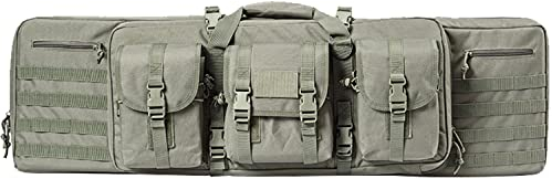 wzfdm Weiche Doppelgewehrtasche, Langer Gewehrrucksack, Waffentasche Gewehrrucksack Transportkoffer 36,Gray