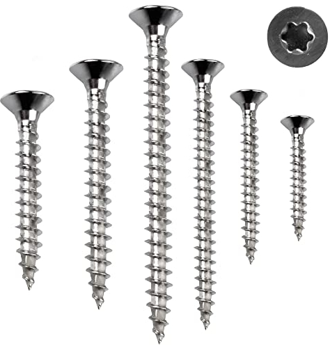 Stahlia Holzschrauben Torx Schrauben 5,0x40mm Spanplattenschrauben Vollgewinde (200 Stück) Edelstahlschrauben Schrauben Set Universalschrauben Senkkopfschrauben TX25