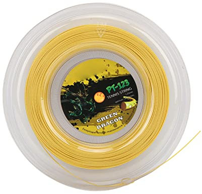 LANTRO JS 200 m Tennisschnur für Sportschläger – 1,25 mm Polyester-Schlägerdraht in starrer Art für Training – leuchtendes Gelb
