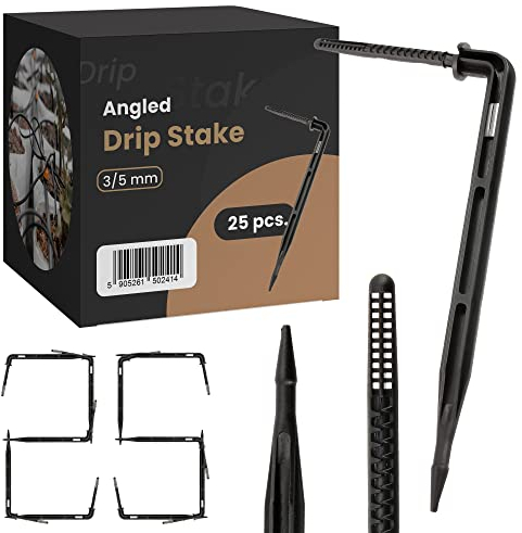 Instalguru 25x Dripper Emitter Winkel Pfeiltropfer Tropfleitung Microbewässerung Sprinkler Bewässerungssystem Bewässerung Gartenpflege Tropfsystem für Pflanzen Garten Rasen Gewächshaus