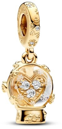 PANDORA Herz Schneeflocke Schneekugel Charm-Anhänger 762825C01 Anhänger