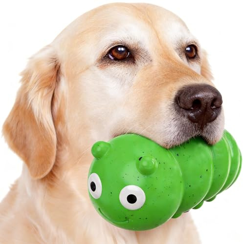 Norhogo Kauspielzeug für Welpen, Unzerstörbar Quietschen Hunde Spielzeug, Hunde-Kauspielzeug zu Zahnen von Welpen, Hund Kauspielzeug, Tough Durable Hundespielzeug für Mittelgroße große Rasse Grün