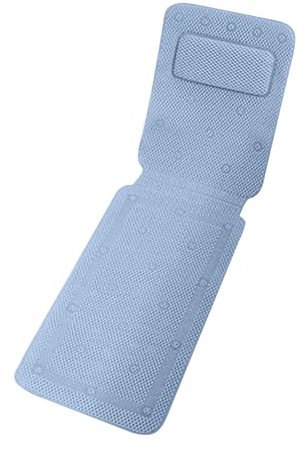 Cuscino da bagno per tutto il corpo, cuscino da bagno, cuscino da bagno con 30 super ventose antiscivolo, accessori per vasca da bagno, per supporto collo schiena e coccige, 127 x 35,6 cm