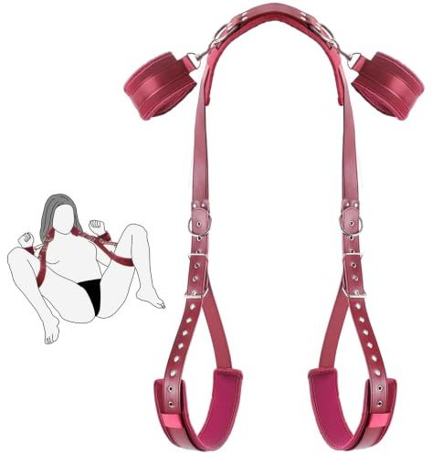 BDSM Set Bondage Fesseln Sex Spielzeug für Die Paare Extrem Hart | Handschellen Fußfessel Oberschenkel & Nackenstütze, Bondageset Fessel Set für Sexspiele Frauen Männer Anfänger Profi