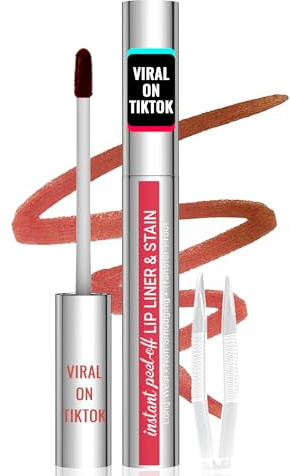 iMethod Lip & Stain - Natural Long Lasting Peel-Off Liner & Stain, Waterproof, Easy to Use, Stay On All Day, Cocoa