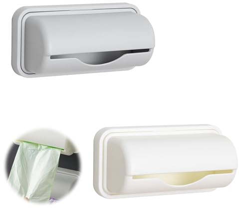 Youery 2 pièces Distributeur Sac Poubelle,Conteneur de Sac Poubelle Mural en Plastique