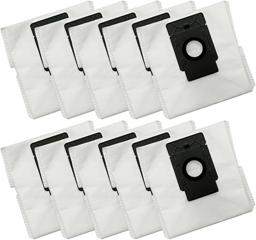 YUETTYY 4/10 Pack Replacement Robot Vacuum Cleaner Bags for Tapo RV30 Plus And for RV10 Plus RVA200 Vacuum Cleaner Parts,4L Large Capacity Reusable Dust Collector Bags (10PACK)