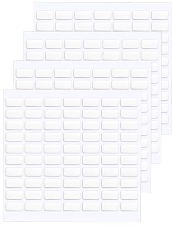 JANYUN 280 Stück Doppelseitige Klebepunkte, 13x8mm Transparente Klebepads | Wiederverwendbar, Entfernbar, Durchsichtige Quadratisch, Wasserbeständig, Poster Fotos Ballons