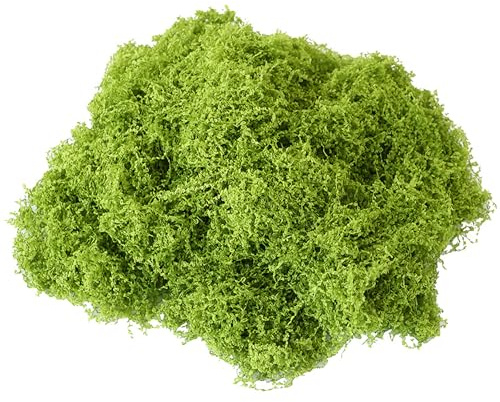 CWWYQ 100g Faux Moss, Artificial Moss, Decorative Artificial Plants Landscaping Floristry, Crafting for Patio, Home, Garden, Decoration Realistic Looking Garden Synthetic Turf (Light Green)