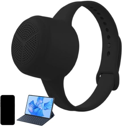 Orologio con altoparlante wireless, con altoparlante da polso, batteria a lunga durata, lettore musicale audio da polso, per viaggi, moto, arrampicata, allenamento, ciclismo, equitazione, allenamento