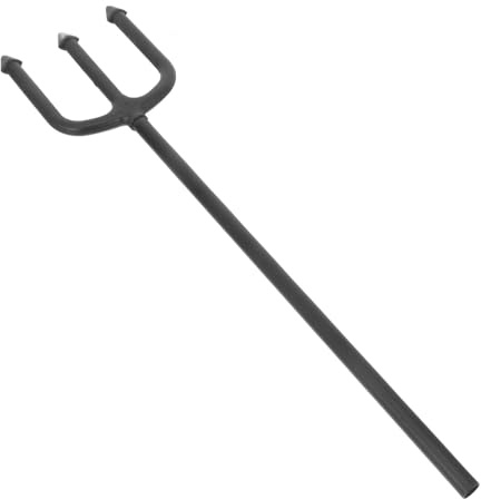 FRCOLOR Halloween Devil Pitch Fork Black Cosplay Prop Devil Costume Accessory Decorative for Halloween Party and Stage Performance