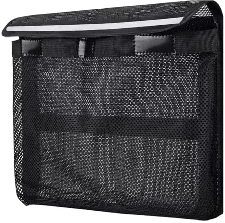 F Fityle Borsa Portaoggetti per Barche con Coperchio, 34x25 Cm Tasca Versatile in Rete con Cinturino Riflettente, Rete Portaoggetti per Strumenti, Attrezzatura da Pesca, Attrezzature di Sicurezza