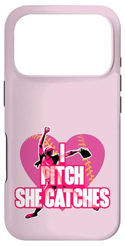 I Pitch She Catches Pichet de Softball Assorti Coque pour iPhone 17 Pro