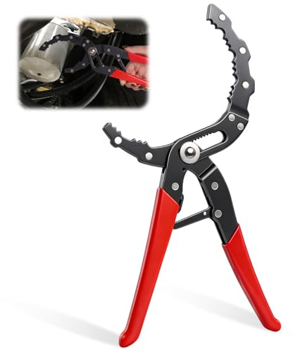 COEKI oljefilternyckel, snabb justerbar oljefilternyckel med fjäderstruktur höghållfast stål (30 cm/12 tum), passar Ø 60–120 mm, universellt oljefilterverktyg för bil, motorcyklar