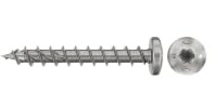 fischer 200 x PowerFast II PTF 5.0x30 A2 200 Chipboard Screws Half Round Head Inner Star TX Socket Fully Threaded A2 Stainless Steel for Metal Wood Connections