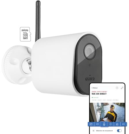 ABUS SmartLook – Övervakningskamera med rörelsedetektering, objektdetektering, 4K-inspelning, push-meddelande, mörkerseende, mikrofon, minneskort, maskering och app