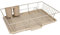 Sweet Home Collection Set de escurridor de platos de metal de 3 piezas con bandeja de secado y soporte para utensilios, 43,2 x 30,5 x 12,7 cm, color beis