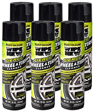 Wipe New Rust-Oleum 372668-6PK Fierce Wheel & Tire Cleaner, 20 oz, (Pack of 6)