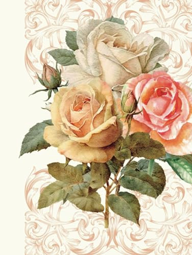 Cream Rose Journal: With deluxe interior