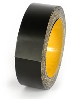BRICOROLL - Bord autocollant - Fabriqué en PVC - Couleur noire lisse - 25 mm x 5 m - Finition professionnelle pour panneaux et meubles - Application facile - Résistant et polyvalent - Fabriqué en