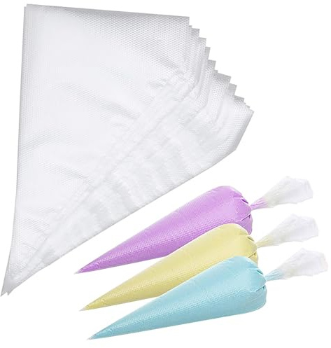 Zuofan Spritzbeutel Einweg, 100 Stück 20 * 30cm Profi Einweg Spritzbeutel, Spritztüte Set Piping Bags zum Dekorieren Von Gebäck, Torten Geeignet, Keksen, Hausbacken