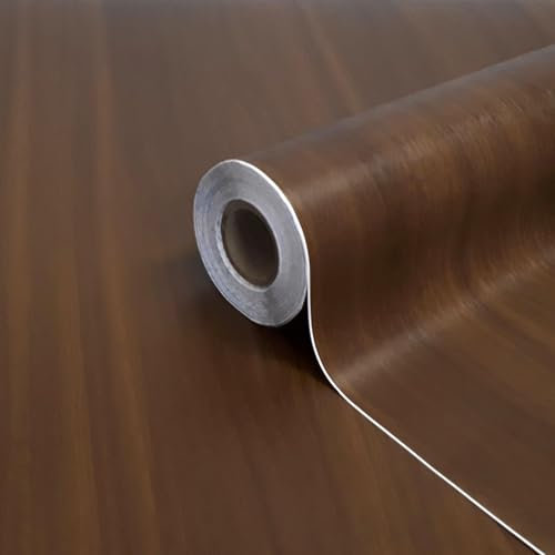 Pellicola decorativa autoadesiva per mobili, porte, cucina, armadi, tavoli, motivo: noce, 90 × 210 cm