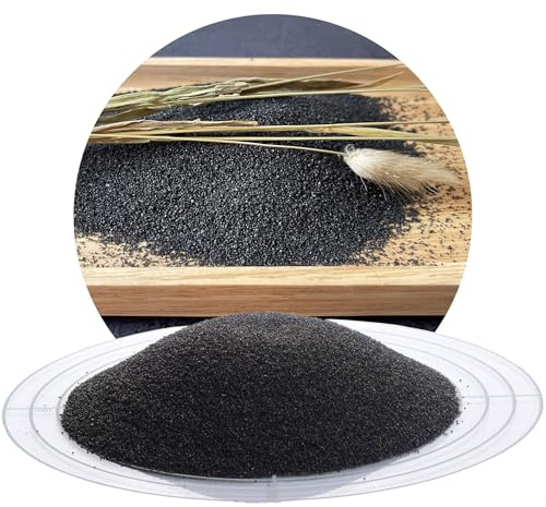 Schicker Mineral Dekosand schwarz 1,5 kg, für Deko-Ideen in Haus und Garten | Ideal kombinierbar mit Kerzen, Teelichtern, Trockenblumen, Windlichtern und mehr, vielseitig für Deko anwendbar